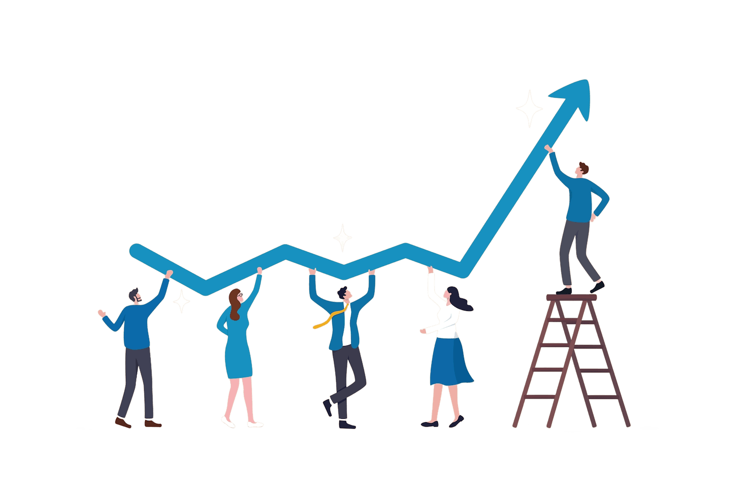 why choose britlogic - a group of happy clients celebrate success anbd growth